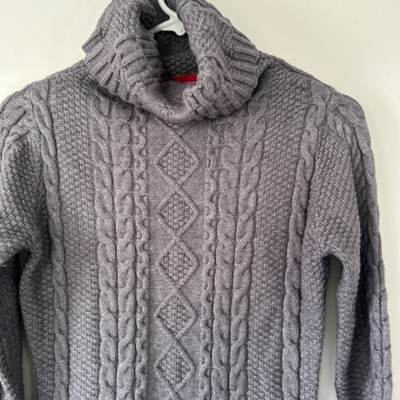🍁5/30$!! Super Cozy Cable Knit Look Tunic Turtleneck Sweater - Picture 12 of 13